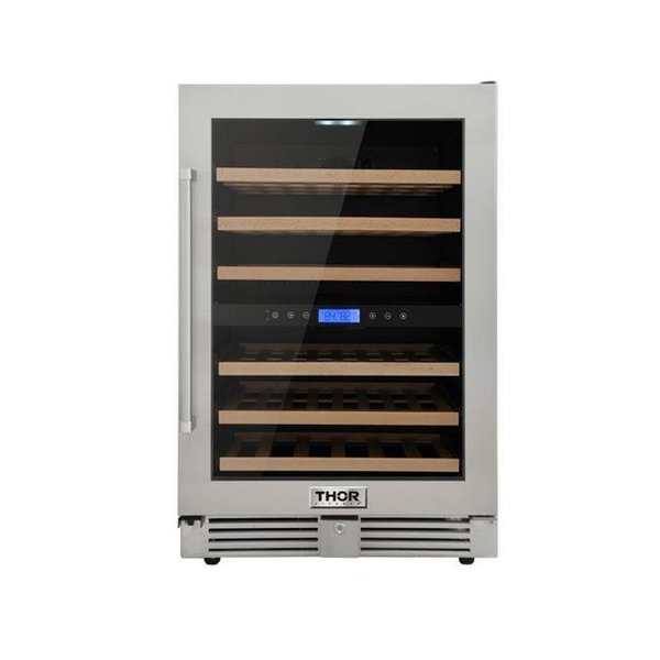 Thor Kitchen Thor Kitchen TWC2401DO 24 in. 46 Bottles Indoor & Outdoor Independent Dual Zone Wine Cooler TWC2401DO